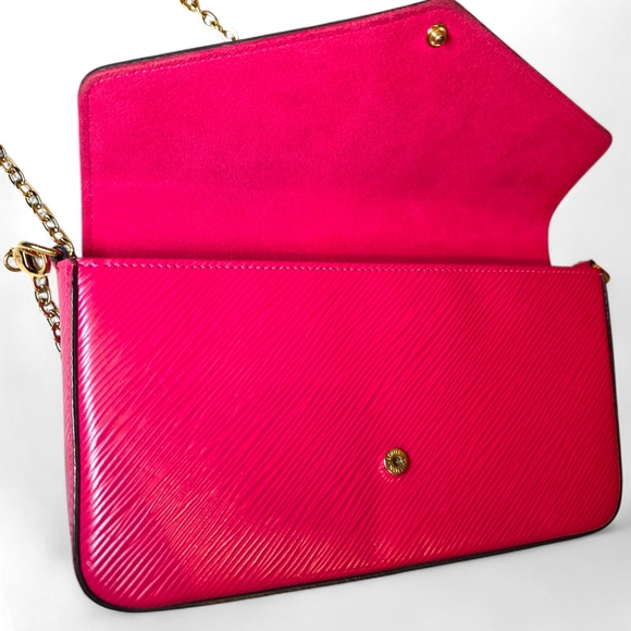 Louis Vuitton Limited Edition Felicie Pochette Red Epi Animal Print Bunny Bird - Picture 13 of 16